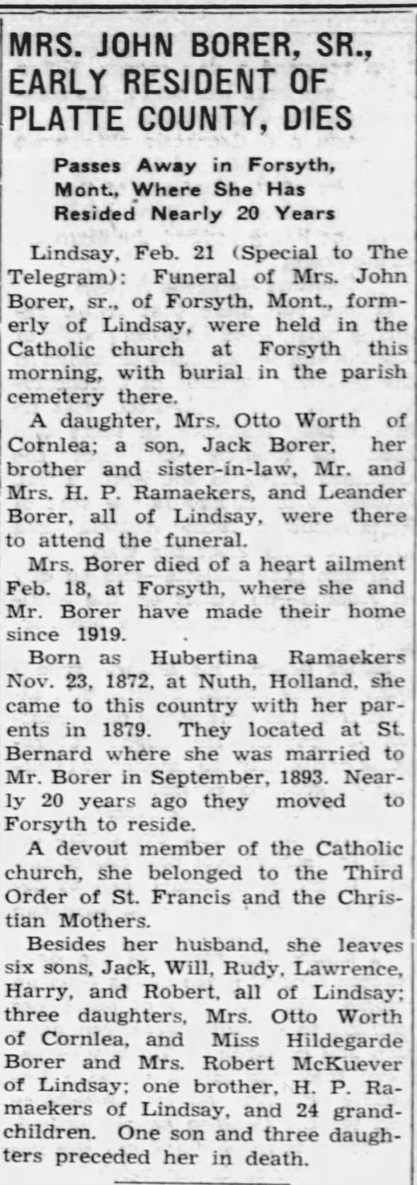 Obituary for BORER